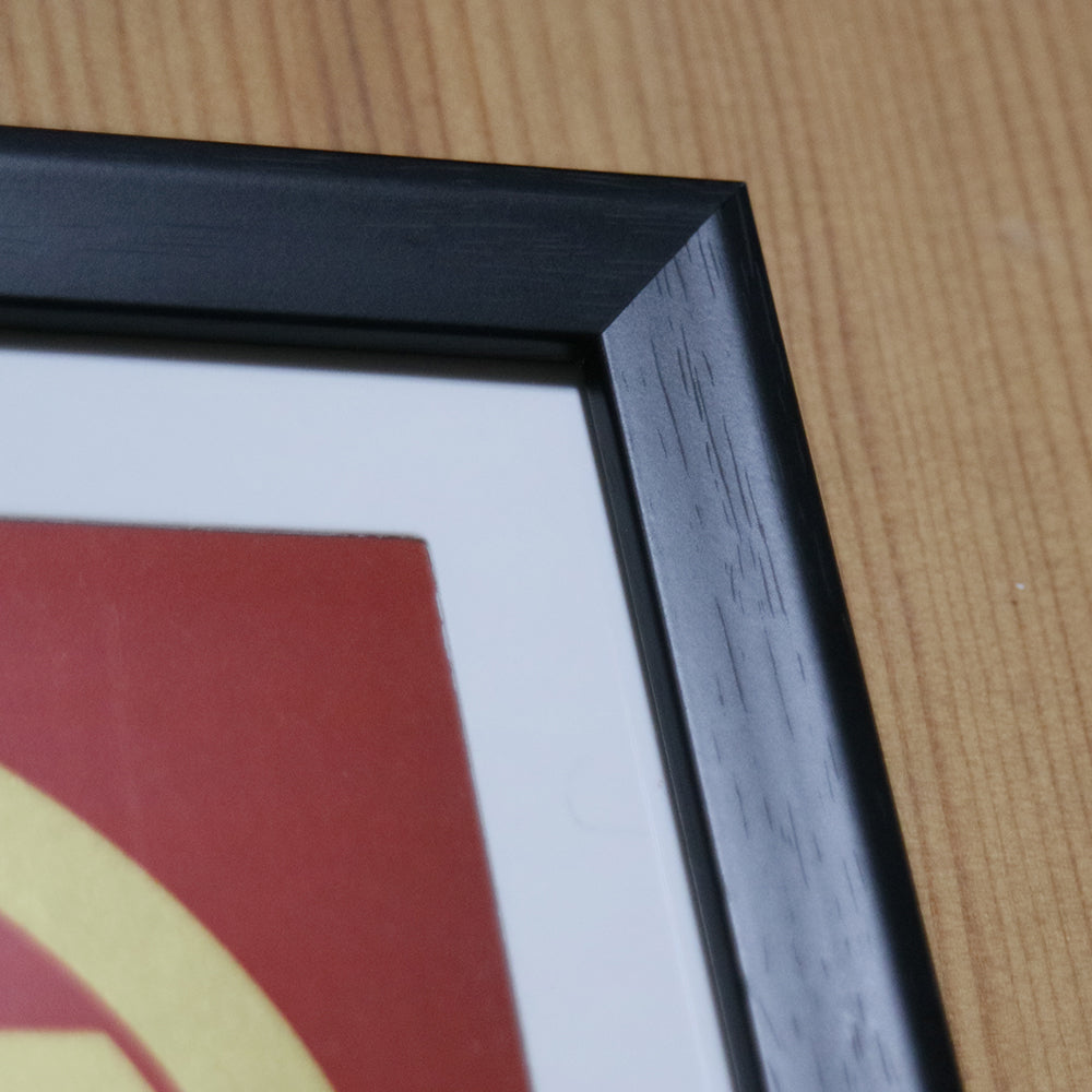 武将家紋額　今川家（今川義元）　赤x金