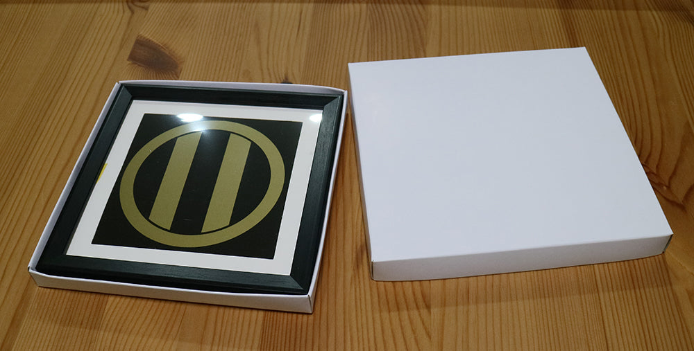 武将家紋額　今川家（今川義元）　赤x金