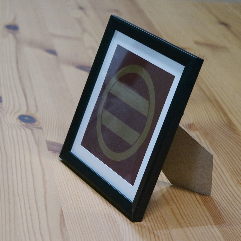 武将家紋額　今川家（今川義元）　赤x金